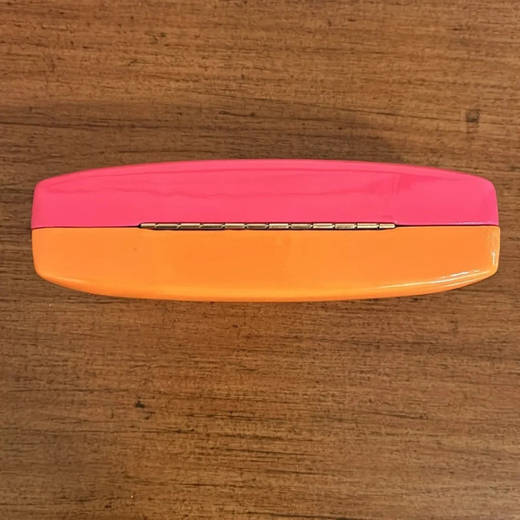 Kate Spade New York Pink/Orange Glasses Case GUC - Picture 5 of 8